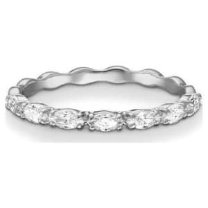Matrix Vittore ring Marquise cut, White, Rhodium plated