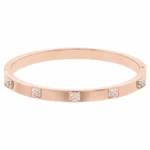 Dextera bangle White, Rose gold-tone finish
