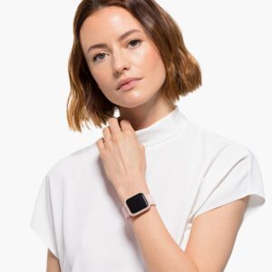 Sparkling case compatible with Apple Watch® 40 mm, Rose gold-tone