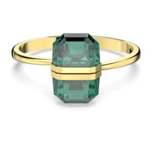 Lucent bangle Green, Gold-tone PVD