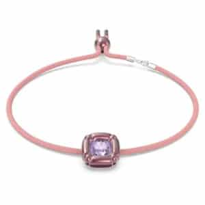 Dulcis necklace Cushion cut crystals, Pink
