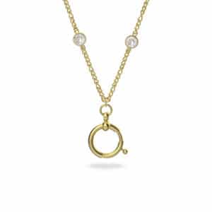 Curiosa necklace Yellow, Gold-tone plated