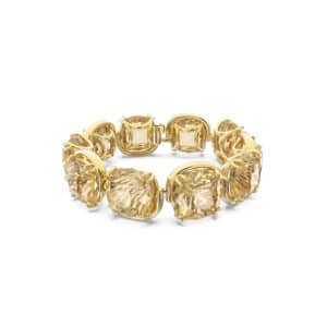 Harmonia bracelet Cushion cut, Gold tone, Gold-tone plated
