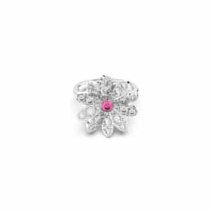 Eternal Flower ring Flower, Pink, Mixed metal finish