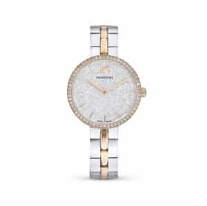 Cosmopolitan watch Swiss Made, Metal bracelet, White, Rose gold-tone finish