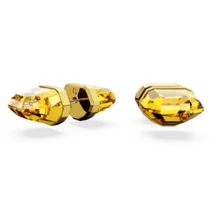 Lucent stud earrings Yellow, Gold-tone plated