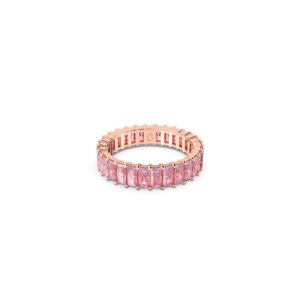 Matrix ring Baguette cut, Pink, Rose gold-tone plated