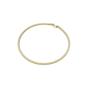 Matrix Tennis, necklace, Round cut, Yellow, Gold-tone plated