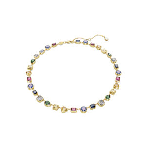 Stilla necklace, Mixed cuts, Multicolored, Gold-tone plated