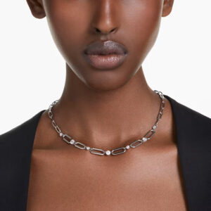 Constella necklace White, Rhodium plated