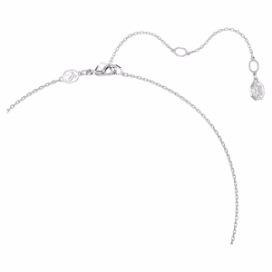 Dextera pendant Pavé, White, Rhodium plated