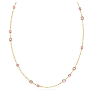 Imber strandage Octagon cut, Long, Pink, Gold-tone plated
