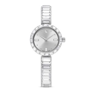 Matrix Bangle watch, Swiss Made, Crystal bracelet, Silver tone, Stainless Steel