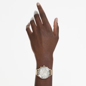 Nova Chrono watch, Swiss Made, Metal bracelet, Gold tone, Champagne gold-tone finish