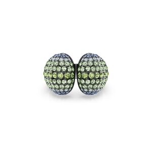 Sublima cocktail ring, Round cut, Multicolored, Ruthenium plated
