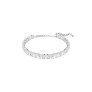 Millenia choker, Octagon cut, White, Rhodium plated