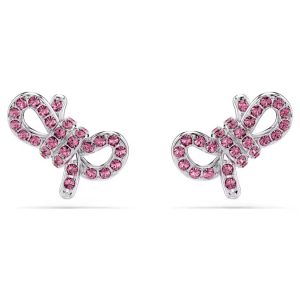 Lifelong Bow stud earrings Bow, Pink, Rhodium plated