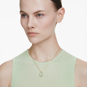 Gema pendant, Mixed cuts, Multicolored, Gold-tone plated