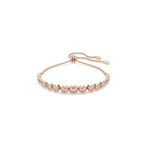 Imber Tennis bracelet, Mixed round cuts, Pink, Rose gold-tone plated