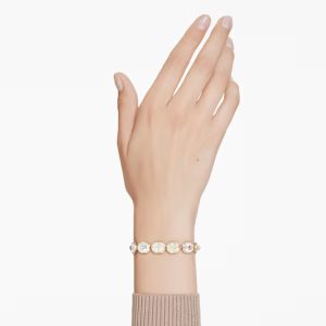 Chroma Tennis bracelet, Octagon cut, Multicolored, Gold-tone plated