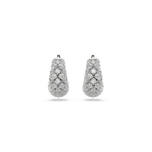 Sublima earrings White, Rhodium plated