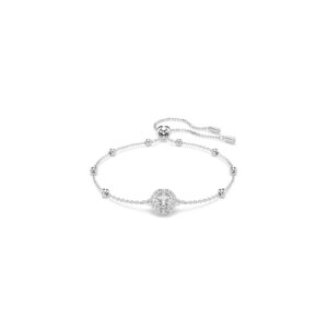 Una Angelic bracelet Round cut, White, Rhodium plated