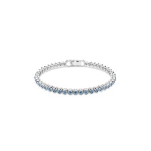 Imber Emily Tennis bracelet Round cut, Blue, Rhodium plated