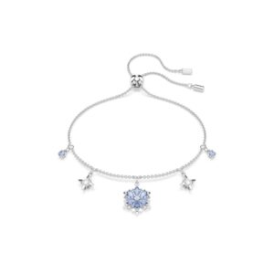 Magic bracelet Snowflake, Blue, Rhodium plated