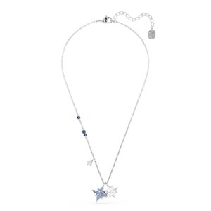 Symbolica pendant Star, Blue, Rhodium plated