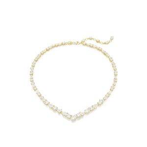 Mesmera necklace Mixed cuts, White, Gold-tone plated