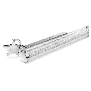 Crystalline ballpoint pen White, White lacquered, Chrome plated