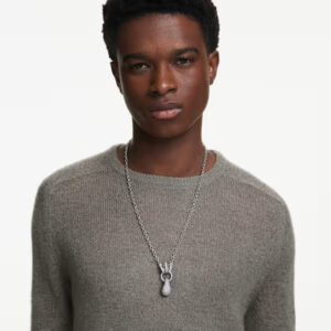 Sublima pendant Mixed cuts, White, Ruthenium plated