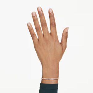 Imber Emily Tennis bracelet Round cut, Black, Rose gold-tone plated