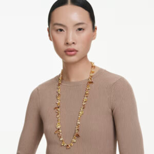 Gema strandage, Mixed cuts, Yellow, Gold-tone plated