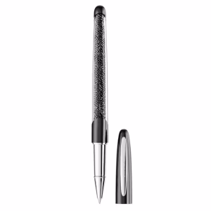 Crystalline Nova rollerball pen, Black, Chrome plated