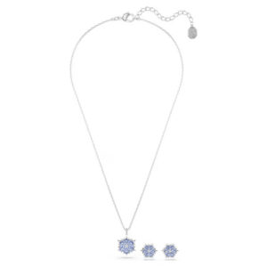 Magic set Snowflake, Blue, Rhodium plated