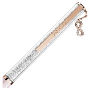Crystalline Silk ballpoint pen, Infinity, Pink lacquered, Rose gold-tone plated