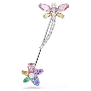 Ariana Grande x Swarovski brooch, Mixed cuts, Dragonfly, Multicolored, Rhodium plated