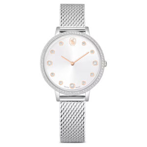 Clarica watch Swiss Made, Metal bracelet, Silver tone, Stainless steel