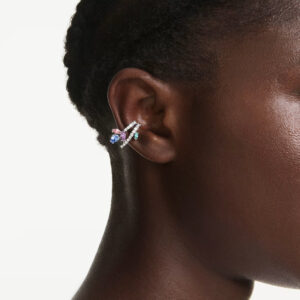 Ariana Grande x Swarovski ear cuffs, Mixed cuts, Multicolored, Rhodium plated