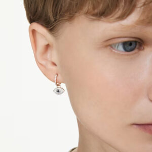 Symbolica drop earrings, Eye, Multicolored, Rose gold-tone plated