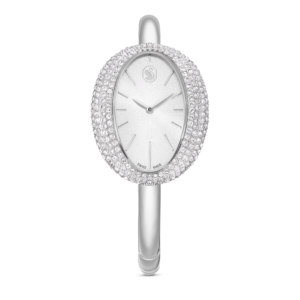 Imber bangle watch, Swiss Made, Metal bracelet, Silver tone, Stainless steel