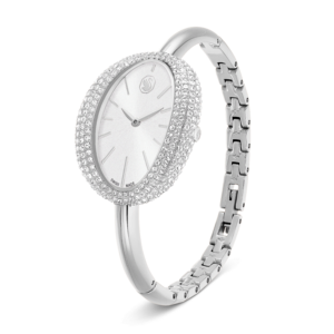 Imber bangle watch, Swiss Made, Metal bracelet, Silver tone, Stainless steel