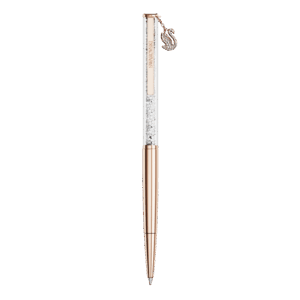 Crystalline ballpoint pen, Swan, Rose gold-tone plated