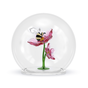 Idyllia Glass Ball Bee and Flowers
