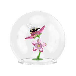 Idyllia Glass Ball Bee and Flowers