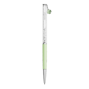 Crystalline ballpoint pen, Clover, Green, Green lacquered, Chrome plated