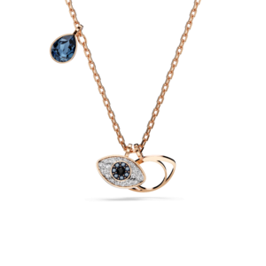 Symbolica pendant, Eye, Multicolored, Rose gold-tone plated