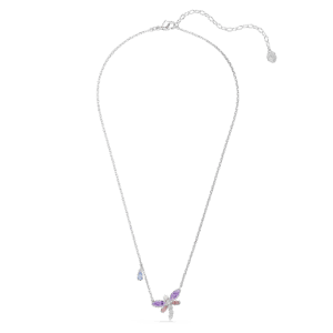 Ariana Grande x Swarovski pendant, Mixed cuts, Dragonfly, Multicolored, Rhodium plated