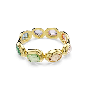 Gema cuff, Oversized crystals, Mixed cuts, Multicolored, Gold-tone plated